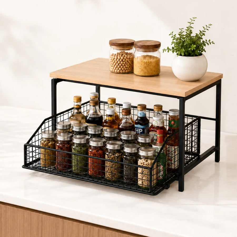 Sliding Kitchen Counter Organizer by Matrix