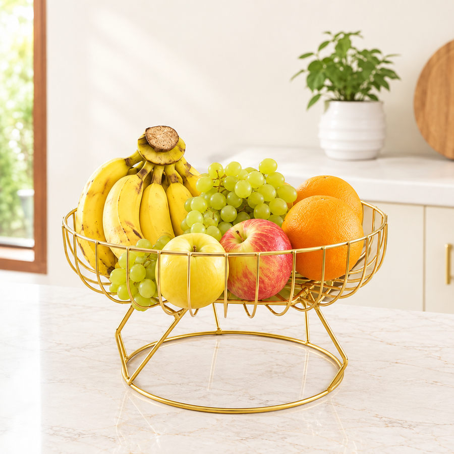 Golden Fruits & Snacks Display by Matrix