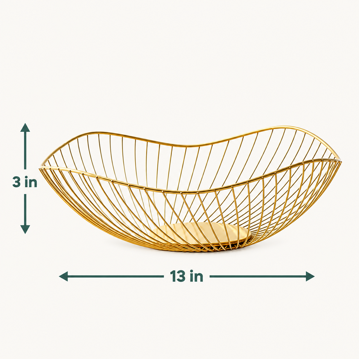 Golden SleekWave Multipurpose Tray by Matrix dimensions