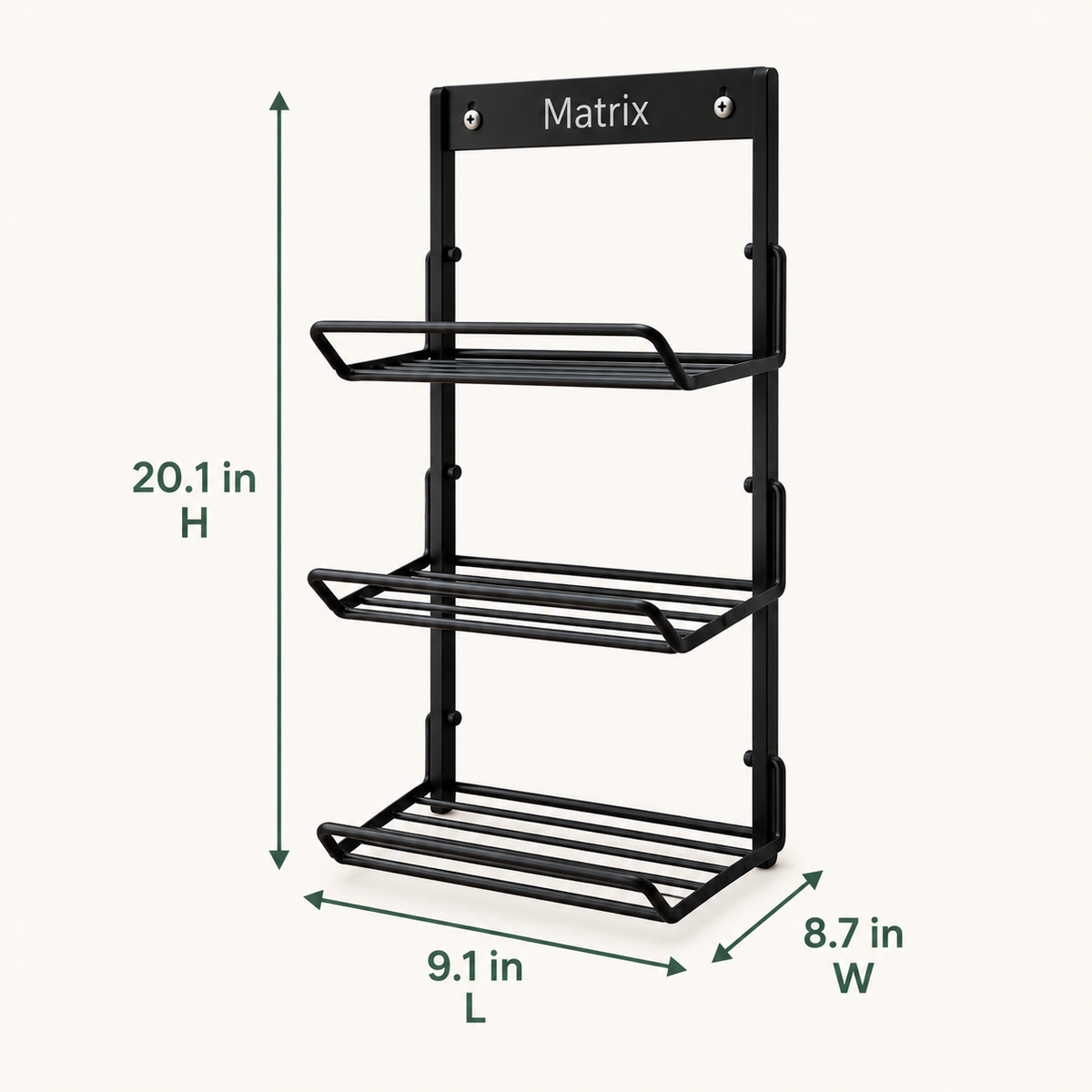 3-Tier Foldable Kitchen Prep Rack by Matrix dimensions