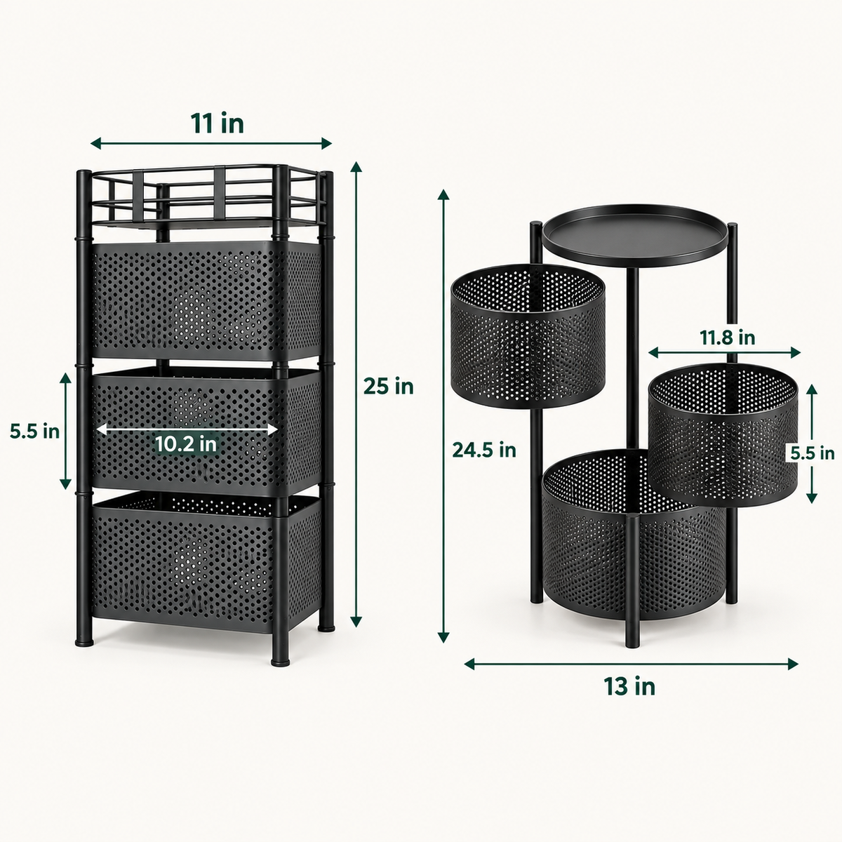 Counter Top Vegetable Metal Trolley By MATRIX dimensions