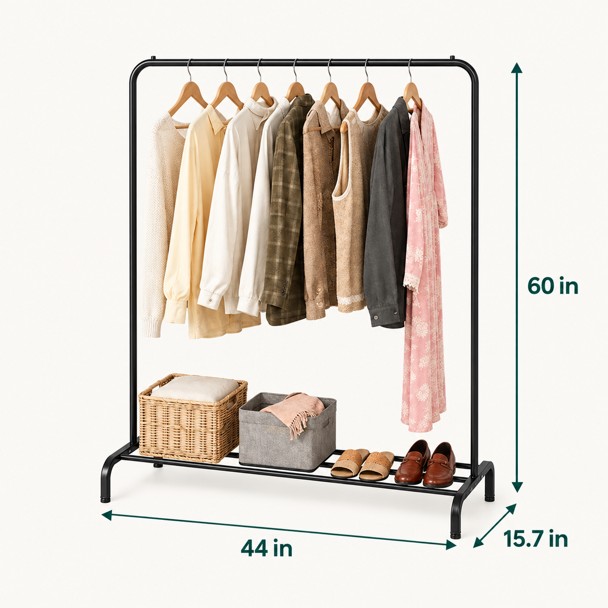 Single Pole Metal Cloth Stand By Matrix (A) dimensions