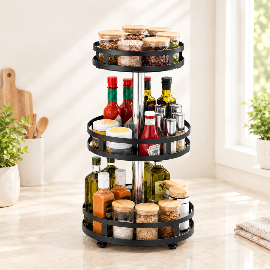360° Rotatable Metal Storage Organizer by MATRIX