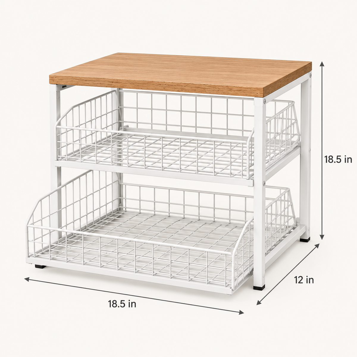 Dual Pull-Out Countertop Organizer by Matrix dimensions