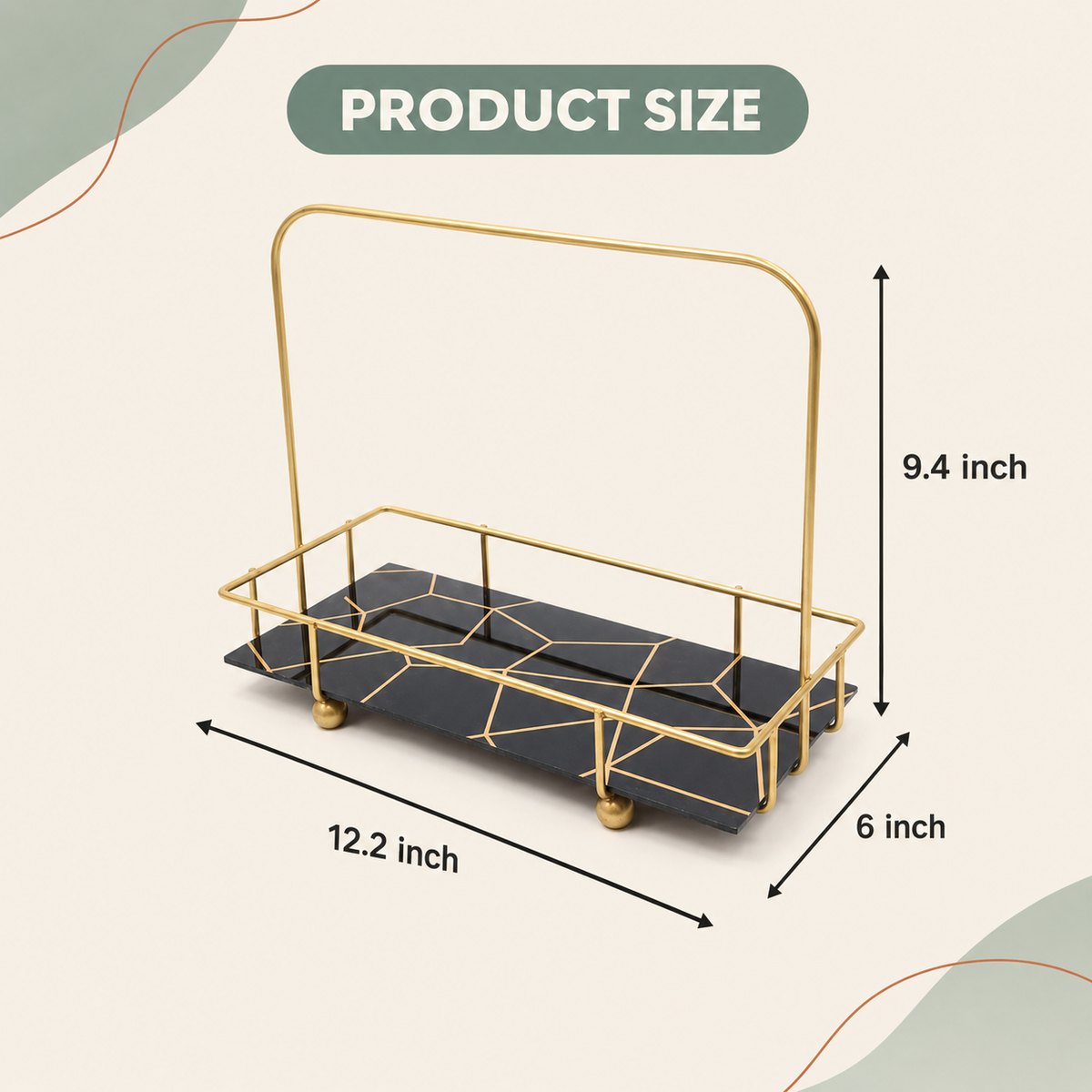 Golden Arc Vanity Stand by Matrix dimensions