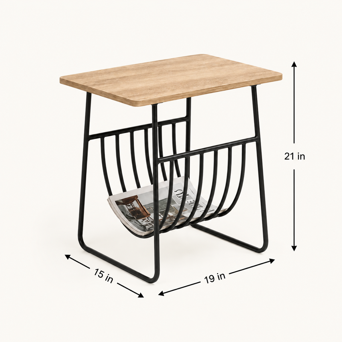 U-Rack Side Table by Matrix dimensions