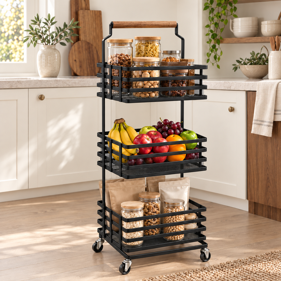 TrioStack Metal Rolling Cart by Matrix