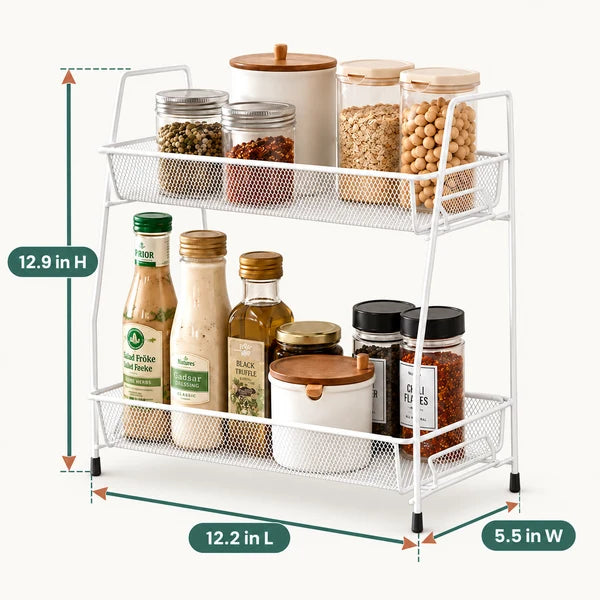 2 layer metal stand dimensions