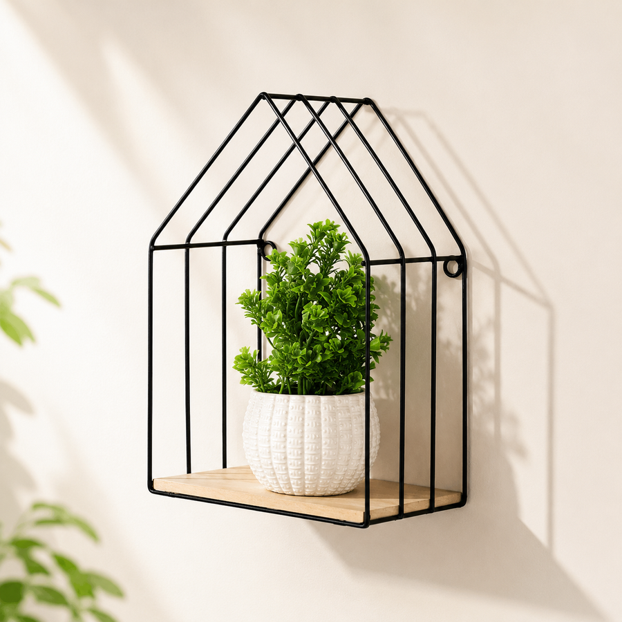 Hut Style Wall Shelf - Three Grills Style