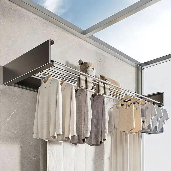 Retractable Wall Mounted Laundry Drying Rack by Matrix
