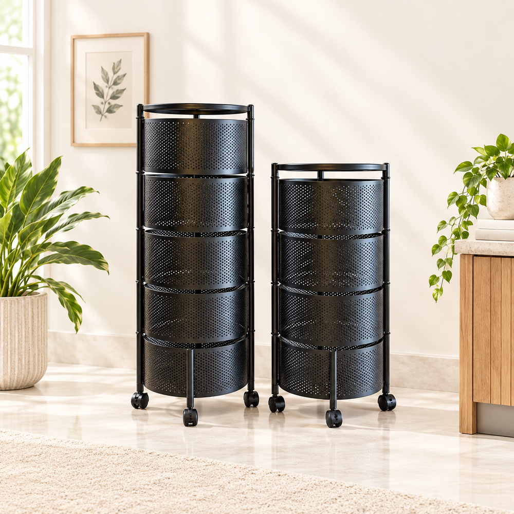 Premium Round Metal Trolley By MATRIX