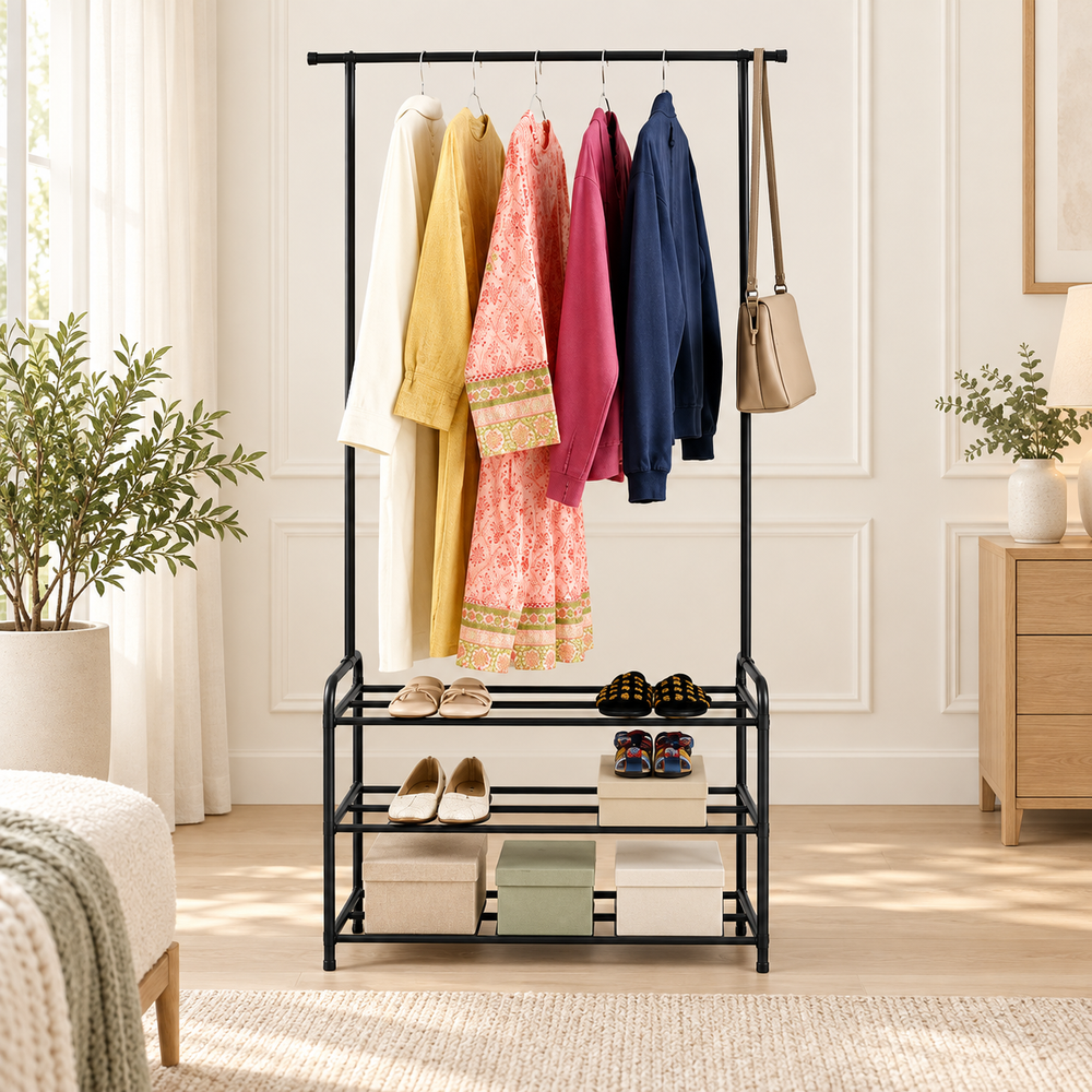 Metal Clothes & Shoes Organizer by Matrix