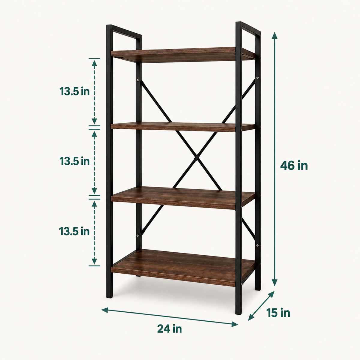 4-Tier Universal Storage Rack by Matrix dimensions