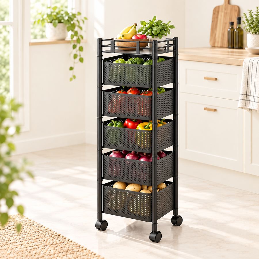 Premium Square Metal Trolley By MATRIX