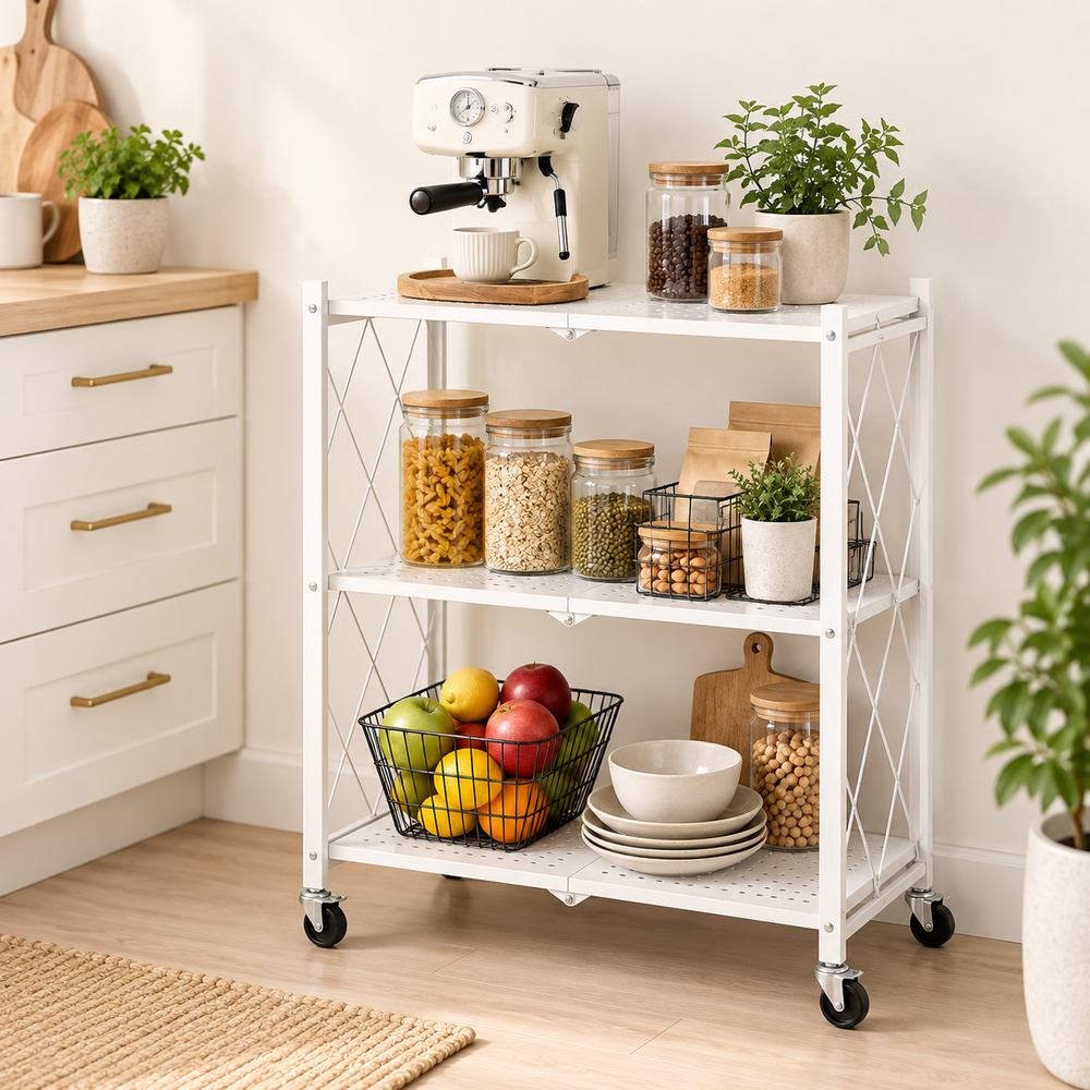 Foldable Kitchen Trolley