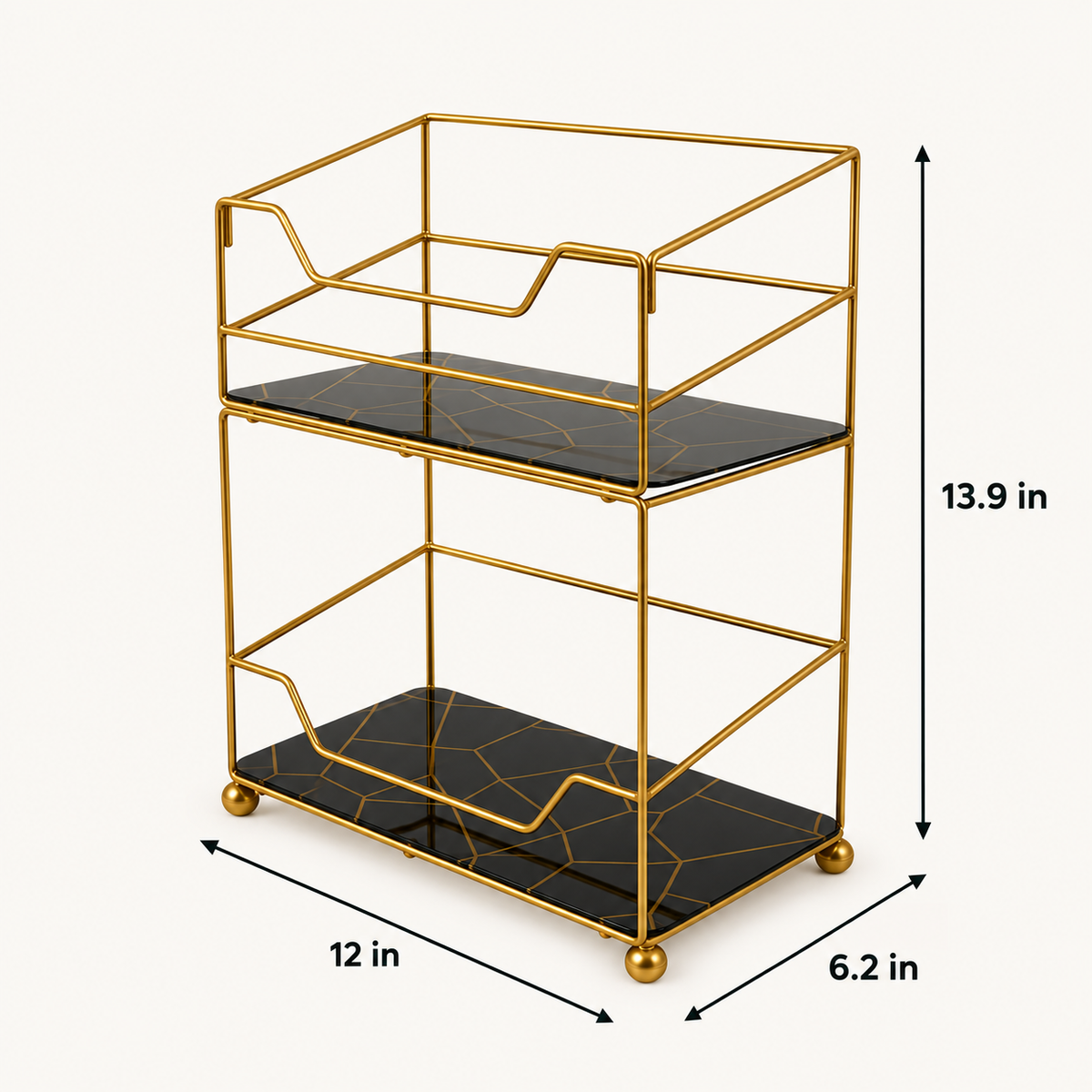 2-Tier Elite Vanity Tower by Matrix dimensions